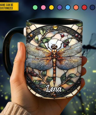 Dragonflies Lover - Personalized Dragonflies Accent Mug