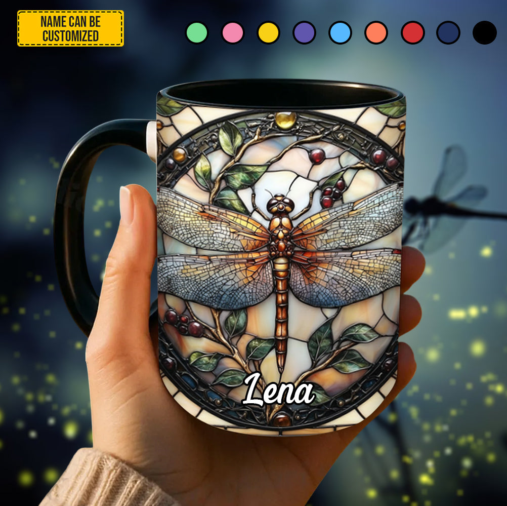 Dragonflies Lover - Personalized Dragonflies Accent Mug