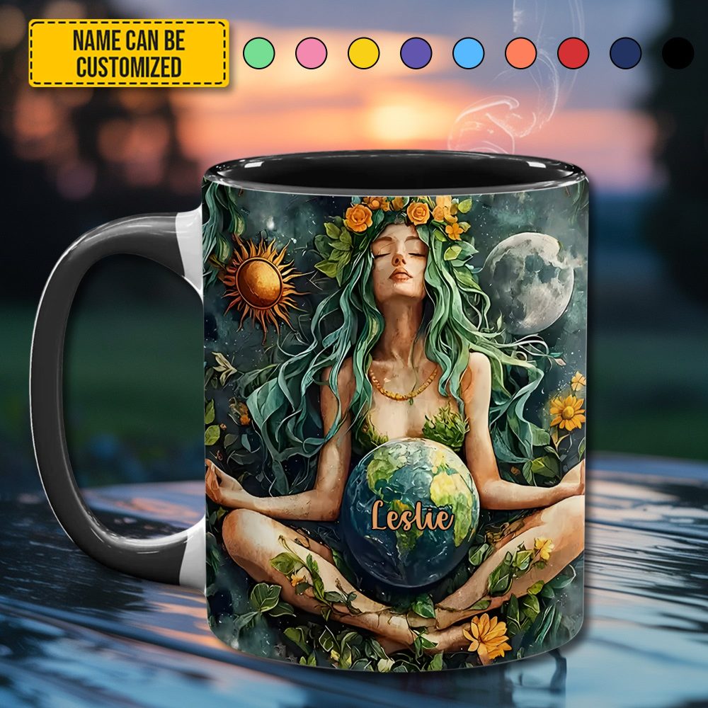 Personalized Mother Earth Goddess Accent Mug - Image 6