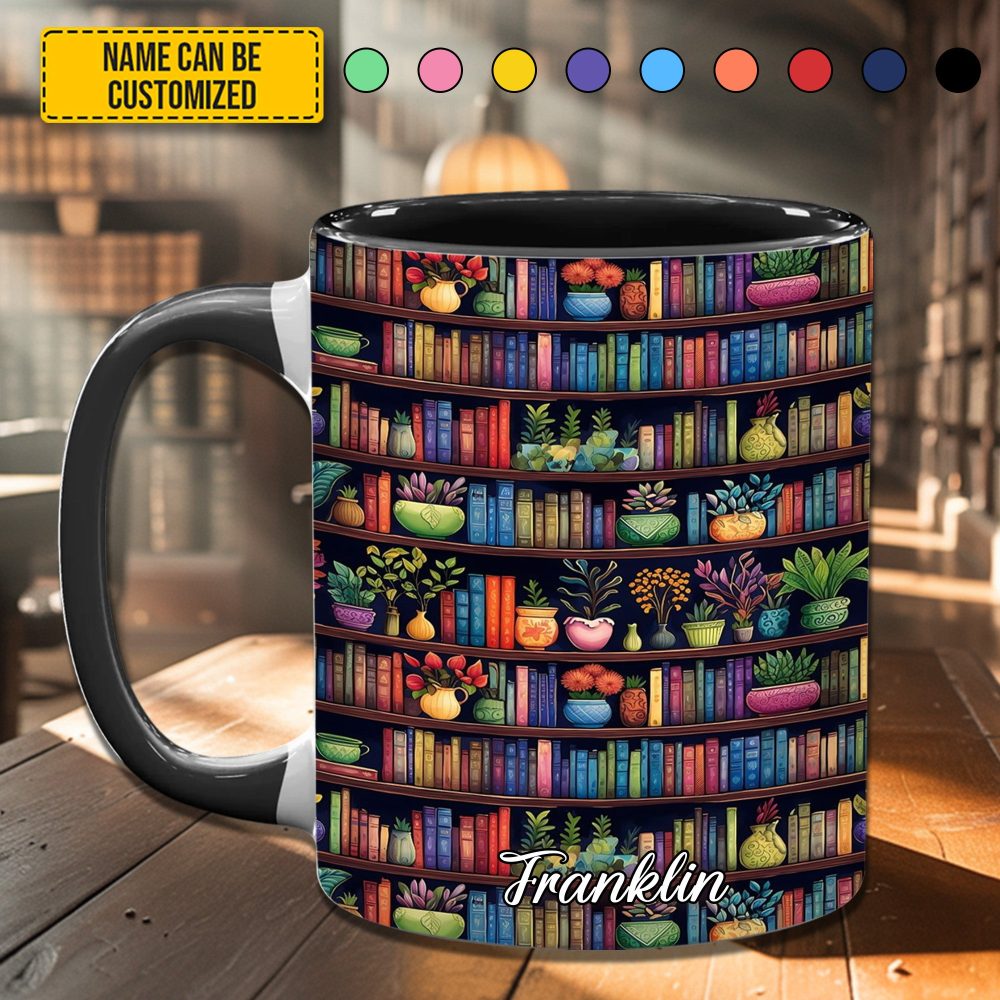 Bookish Floral - Personalized Accent Mug - Image 6