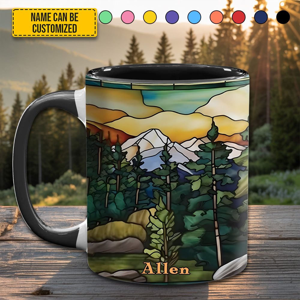 Personalized Mountains Accent Mug - Image 5