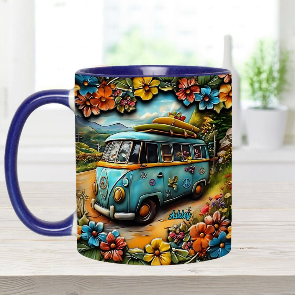 Hippie Van - Personalized Hippie Accent Mug - Image 16