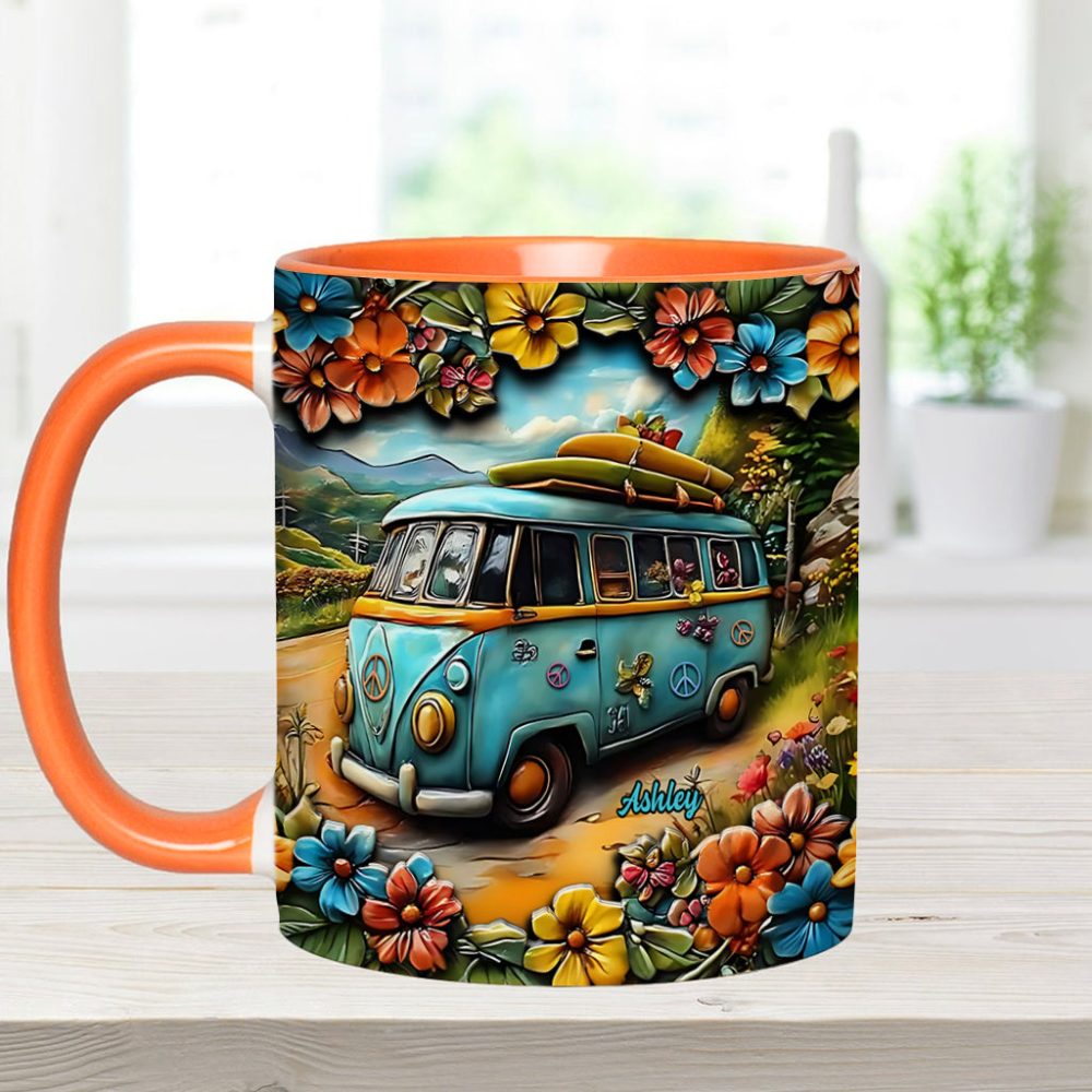 Hippie Van - Personalized Hippie Accent Mug - Image 17