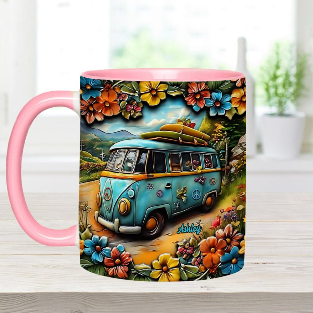 Hippie Van - Personalized Hippie Accent Mug - Image 18