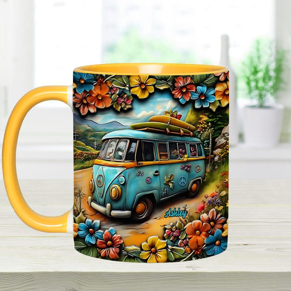 Hippie Van - Personalized Hippie Accent Mug - Image 19