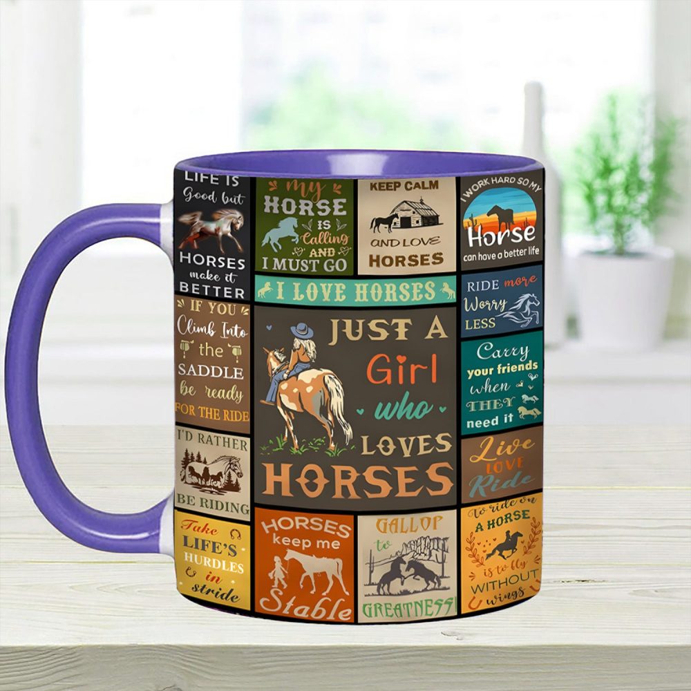 Just A Girl Who Loves Horses - Horse Accent Mug - Image 10