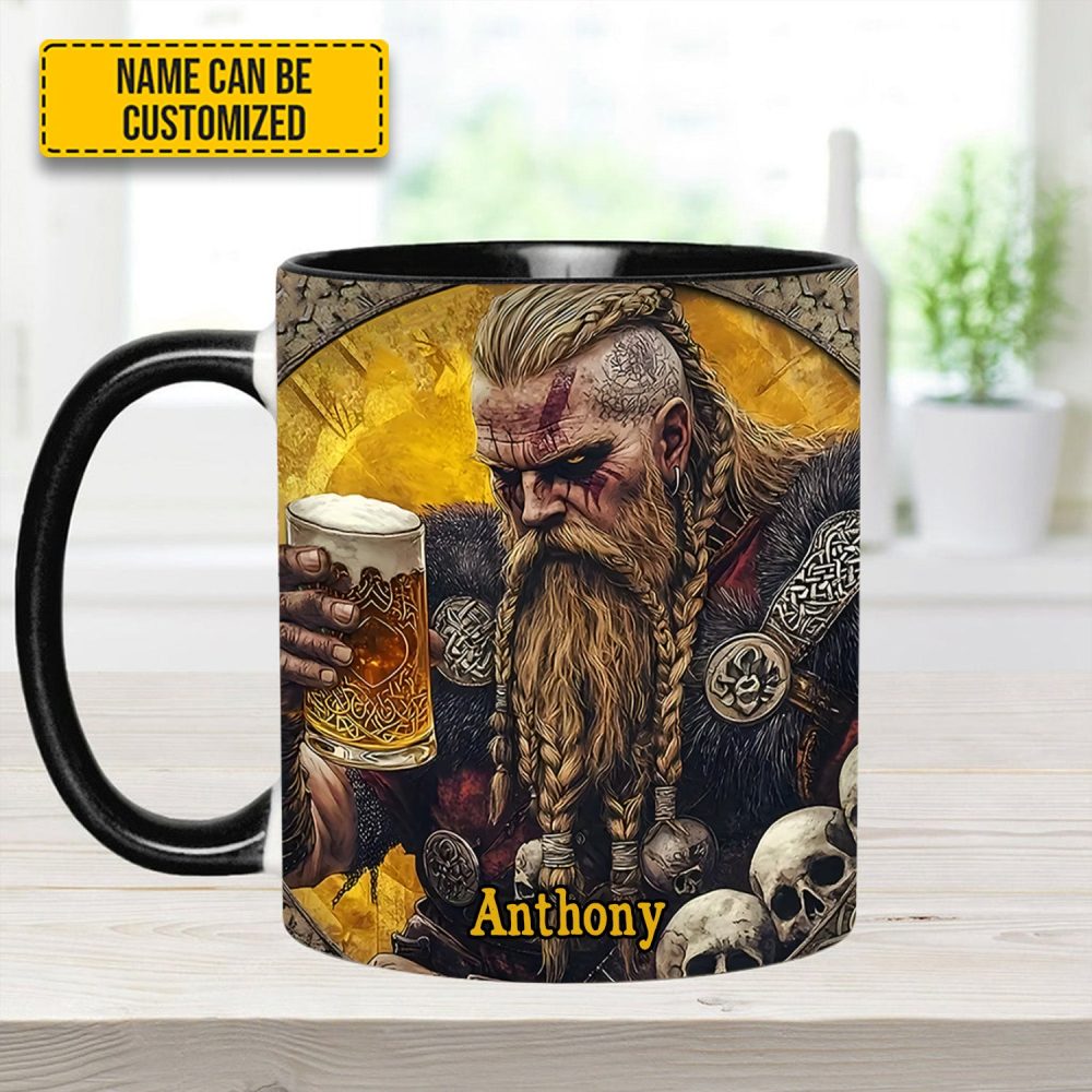 Skål, Warrior – Personalized Viking Beer Accent Mug - Image 5