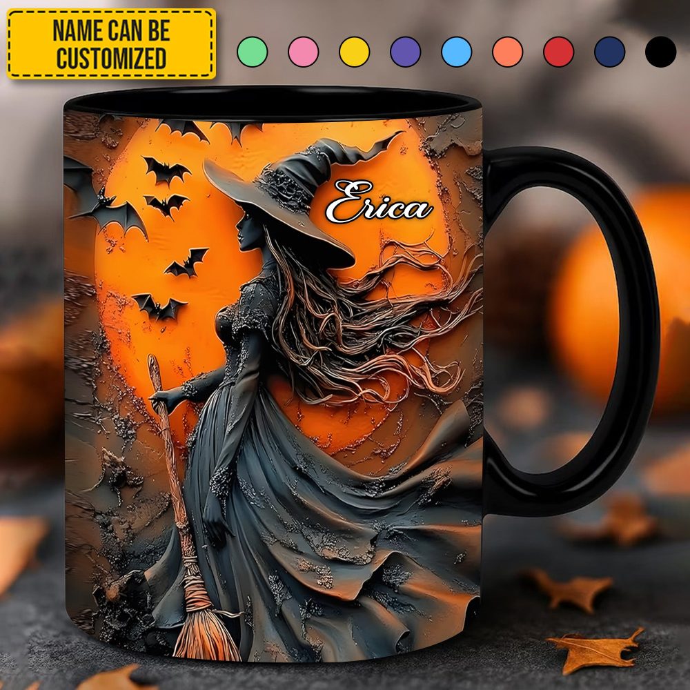 Personalized Midnight Witch Accent Mug - Image 2