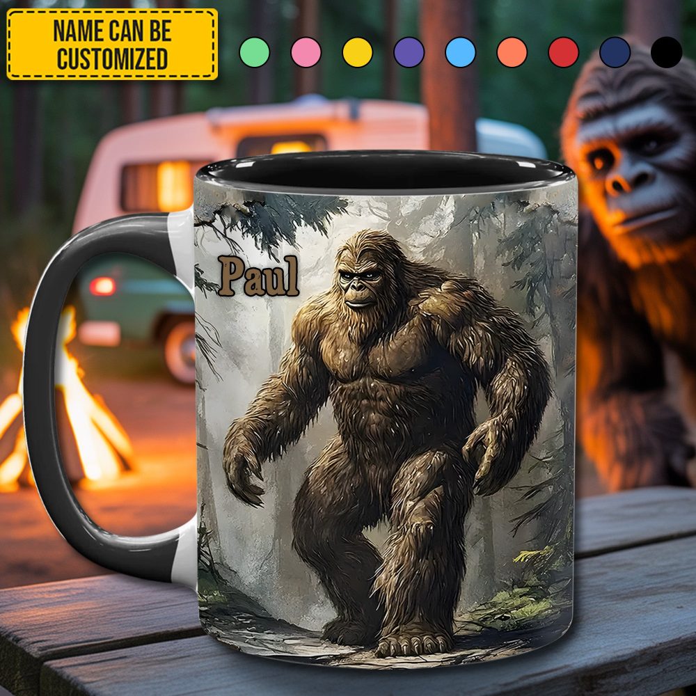 Forest Legend – Personalized Funny Bigfoot Accent Mug - Image 2
