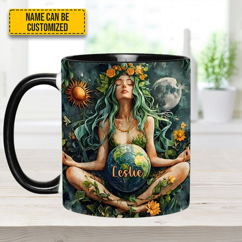 Personalized Mother Earth Goddess Accent Mug - Image 5