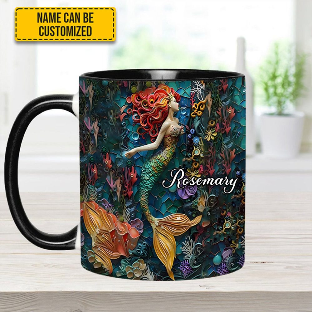 Ocean Mermaid - Personalized Accent Mug - Image 6