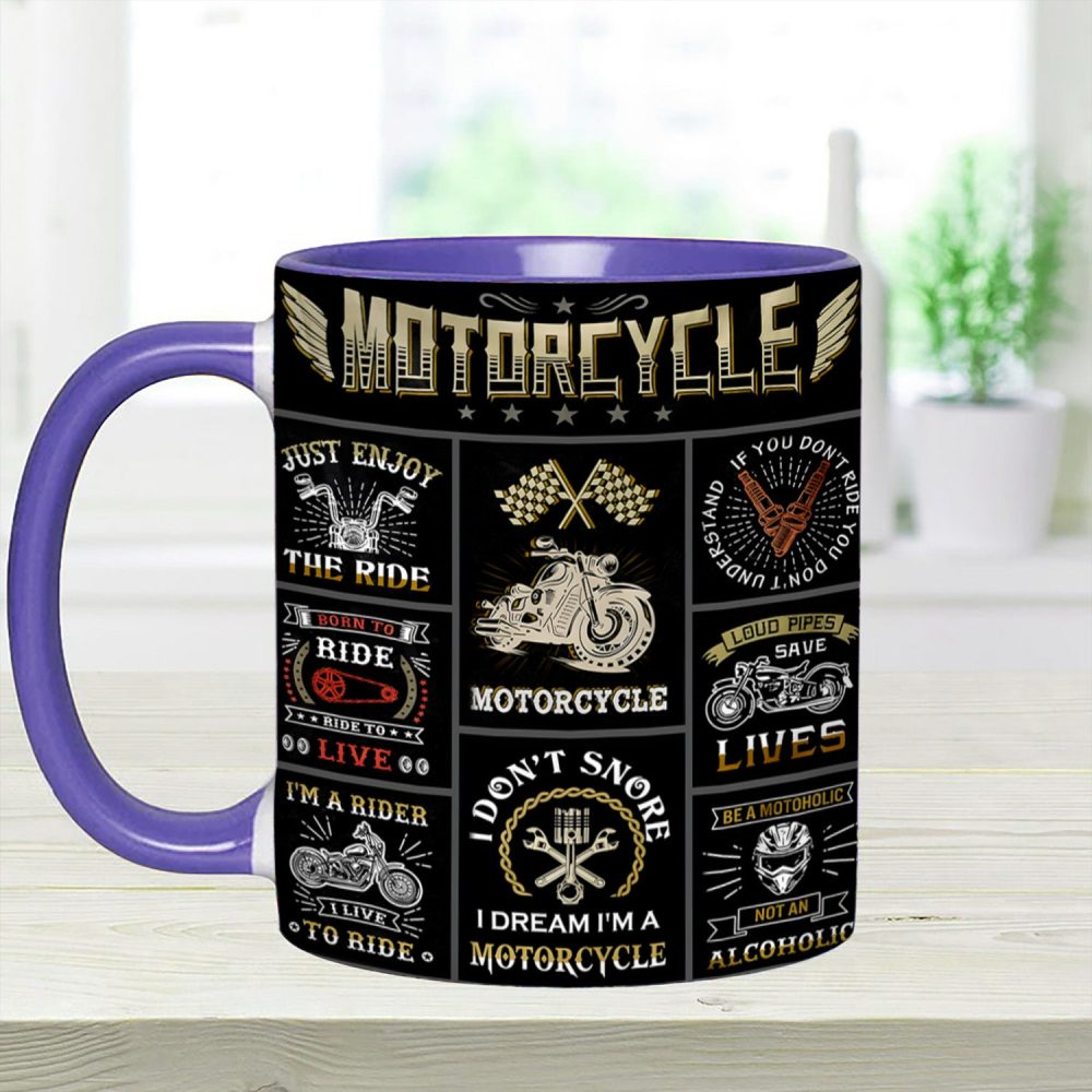 Vintage Motorcycle Collection Accent Mug - Image 6