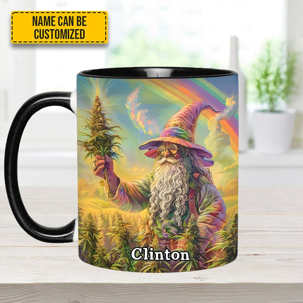 Personalized Whimsical Wizard Weed Accent Mug - Image 7