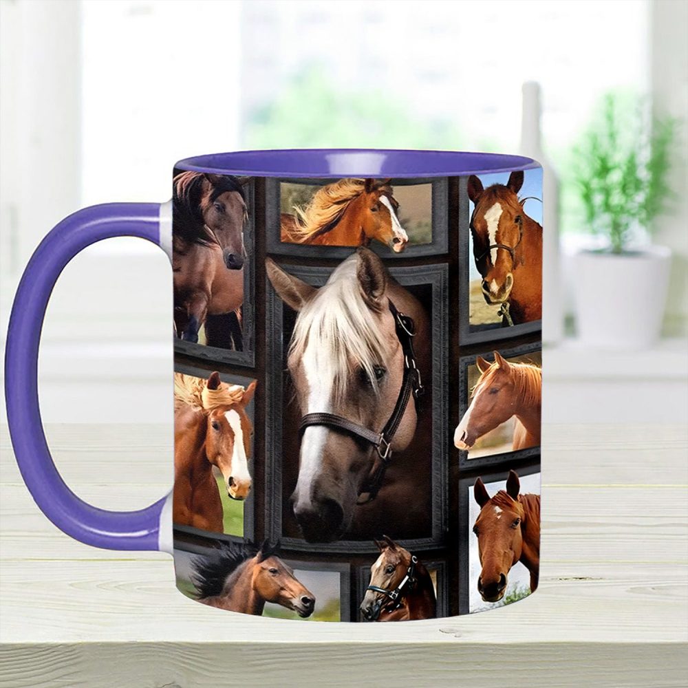 Loves Horses - Horse Accent Mug - Image 9