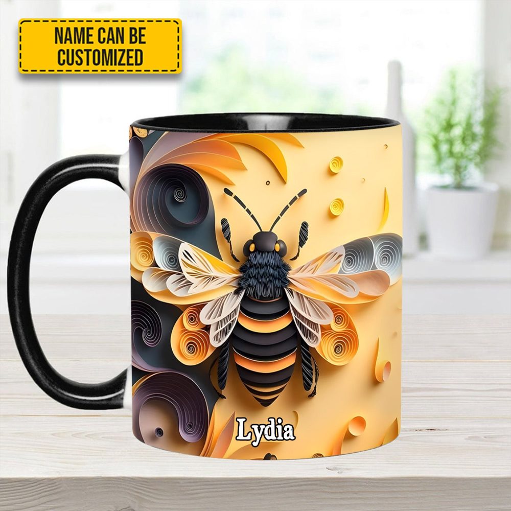 Love Bee - Personalized Bee Accent Mug - Image 3