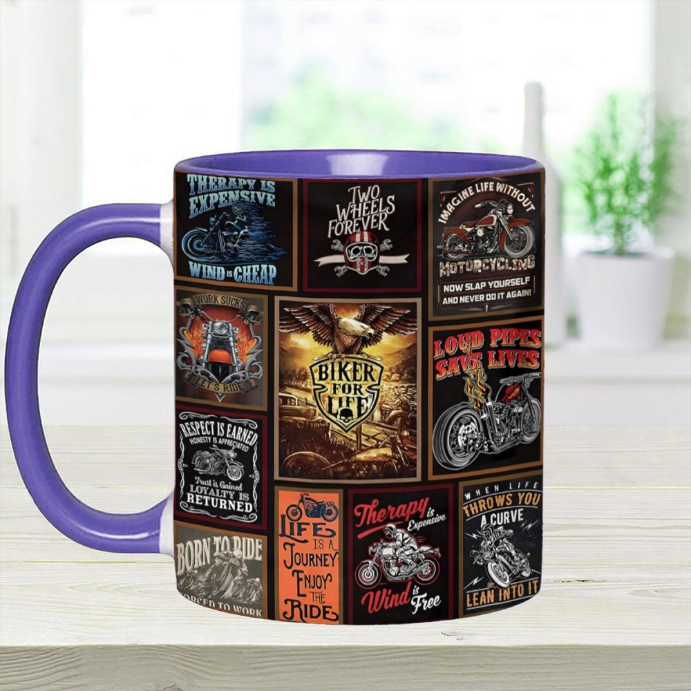 Vintage Biker Collection Accent Mug - Image 5