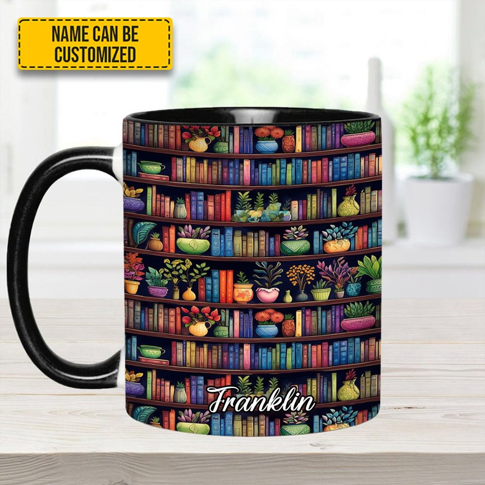 Bookish Floral - Personalized Accent Mug - Image 5