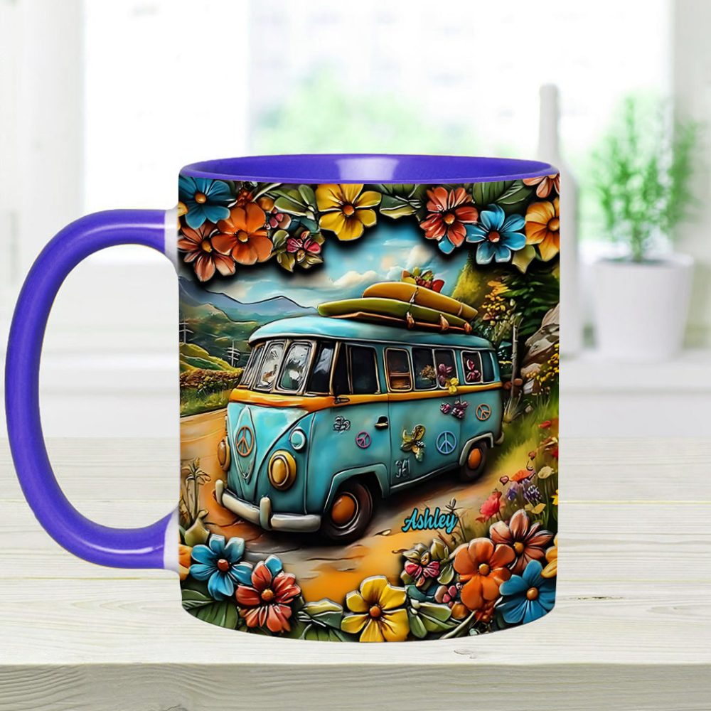 Hippie Van - Personalized Hippie Accent Mug - Image 20