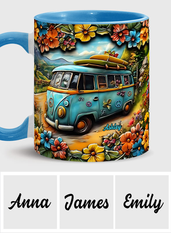 Hippie Van - Personalized Hippie Accent Mug - Image 23