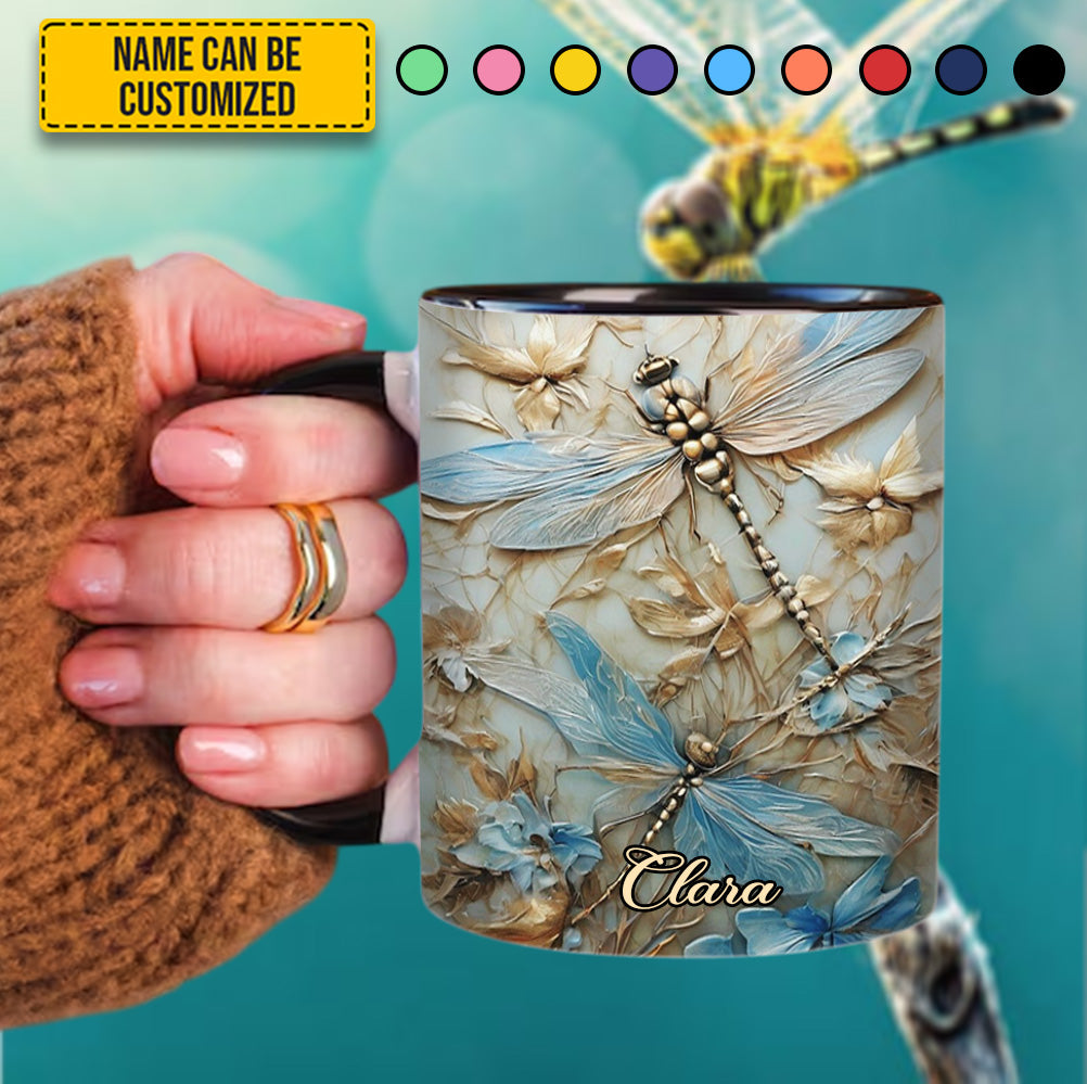 Dragonflies Accent Mug - Personalized Accent Mug - Image 7
