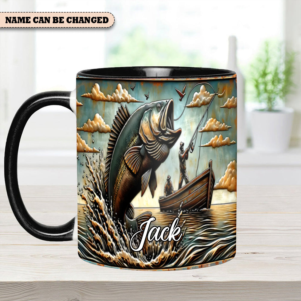 Love Fishing - Personalized Fishing Accent Mug - Image 7