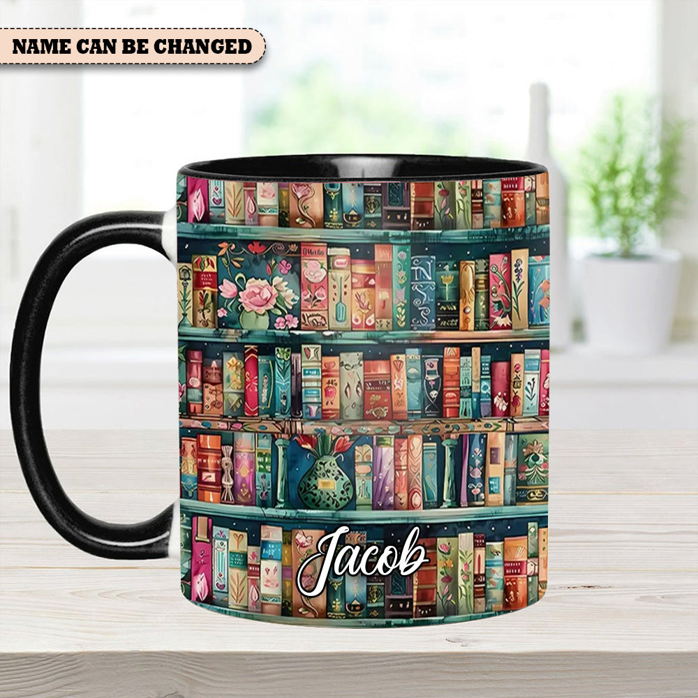 Personalized Bookshelf Mug – Cozy Library Lover’S Dream - Image 4