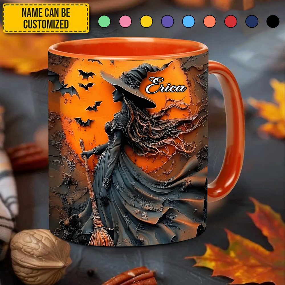 Personalized Midnight Witch Accent Mug - Image 4