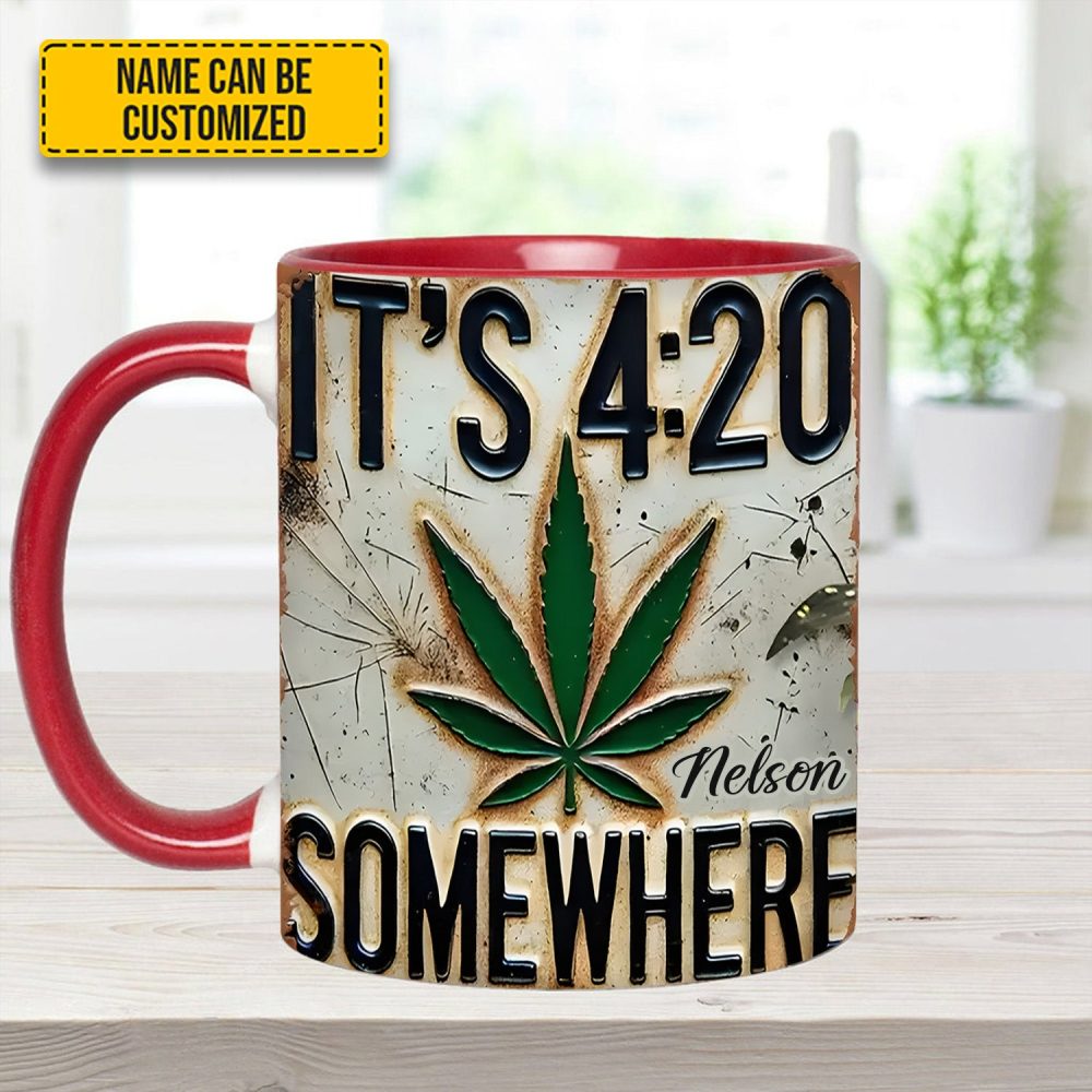 It'S 4:20 Somewhere - Personalized Weed Accent Mug - Image 7