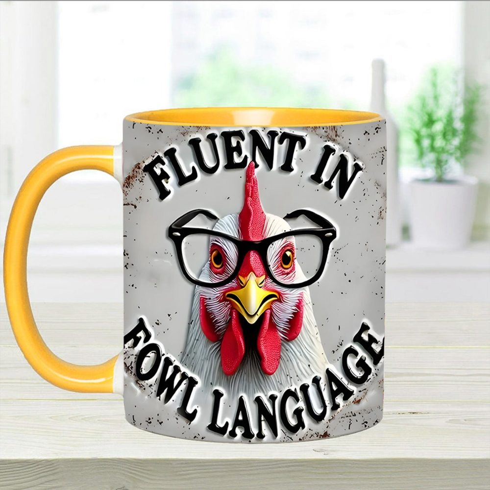 Fluent In Fowl Language - Chicken Accent Mug - Image 7