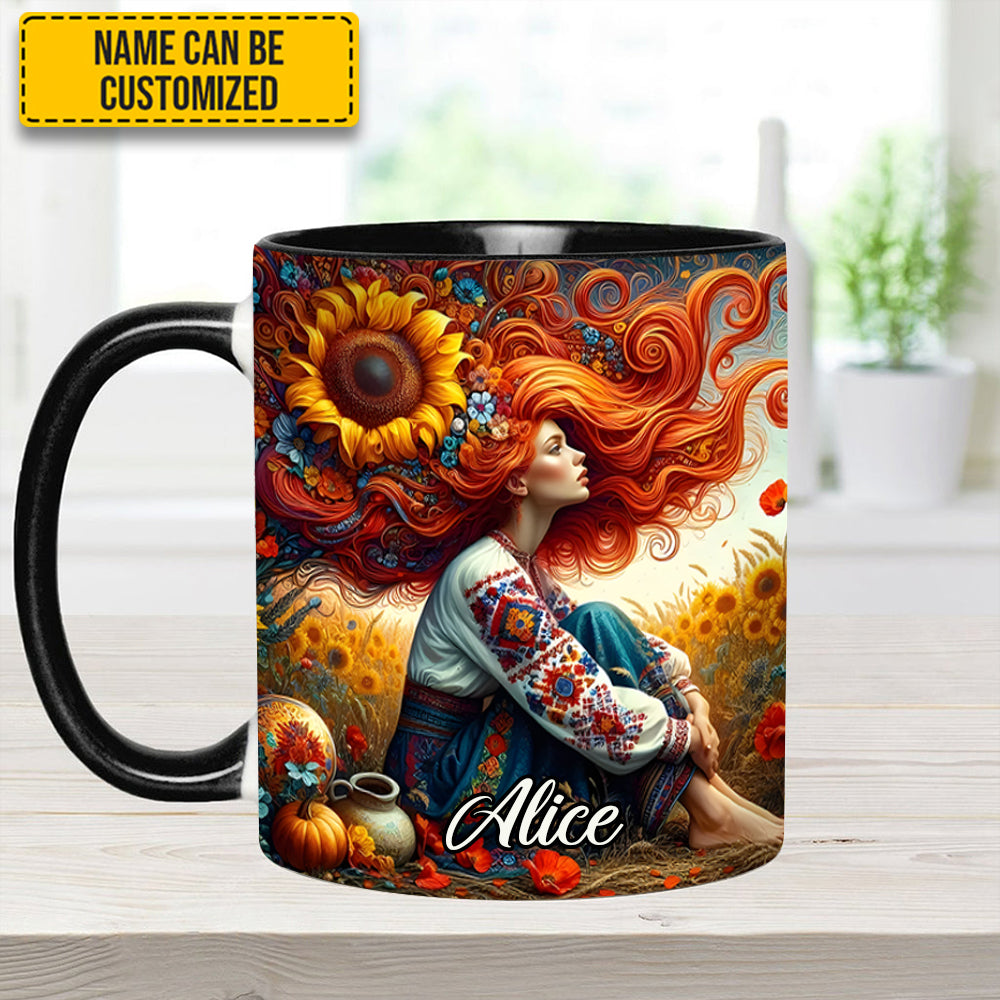 Hippie Girl - Personalized Hippie Accent Mug - Image 2