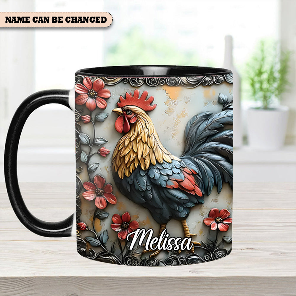 Chicken Accent Mug - Personalized Accent Mug - Image 5
