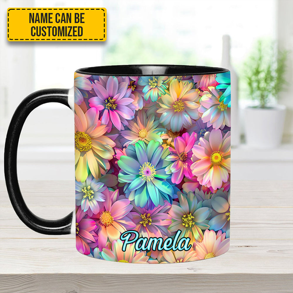 Spring Floral Flower - Personalized Accent Mug - Image 5