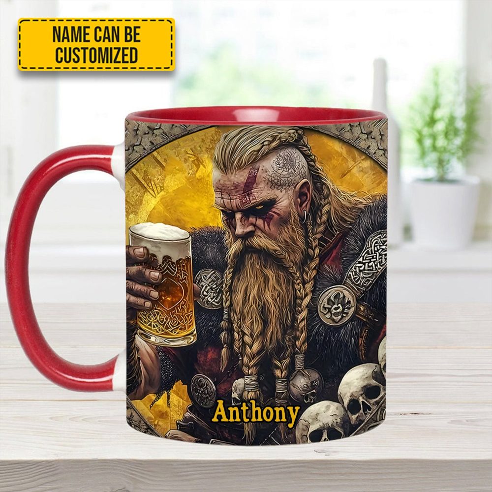 Skål, Warrior – Personalized Viking Beer Accent Mug - Image 6