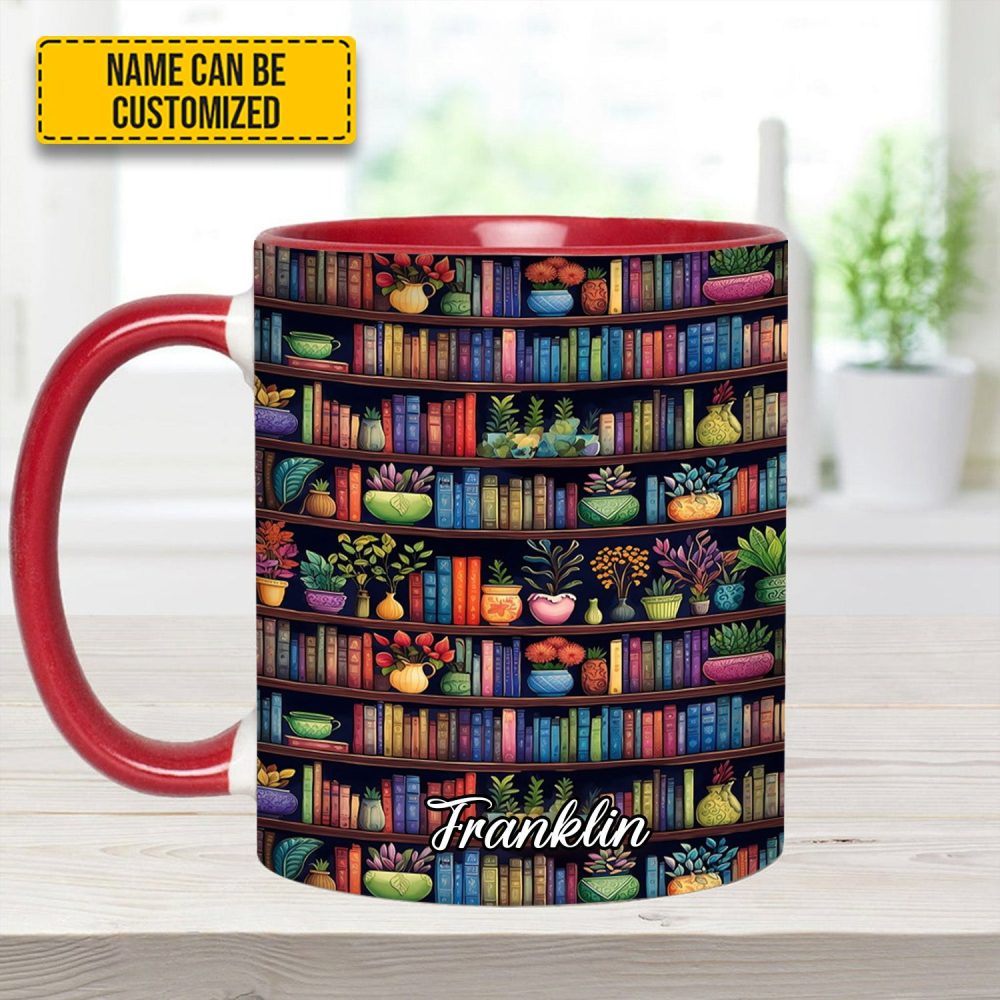 Bookish Floral - Personalized Accent Mug - Image 7