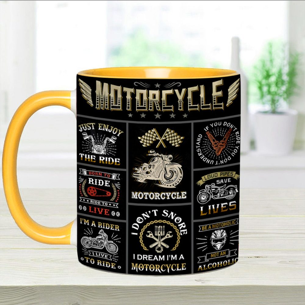 Vintage Motorcycle Collection Accent Mug - Image 7