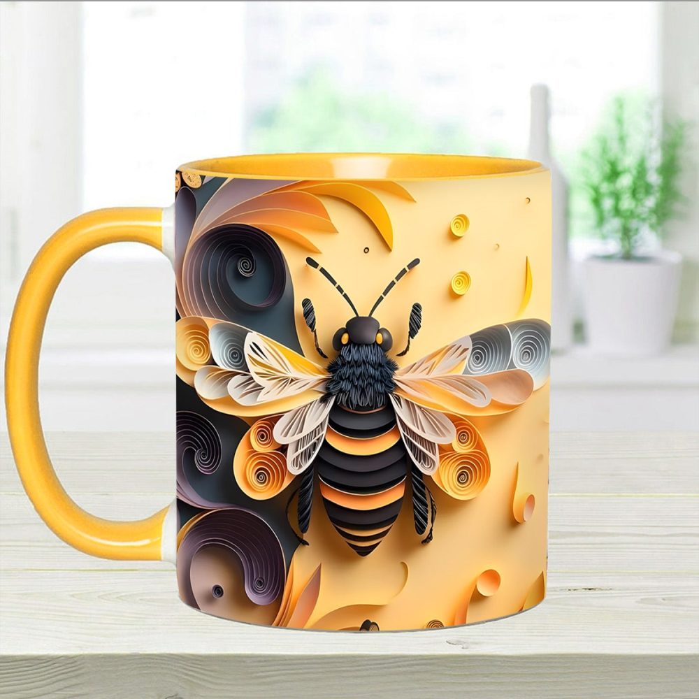 Love Bee - Personalized Bee Accent Mug - Image 6