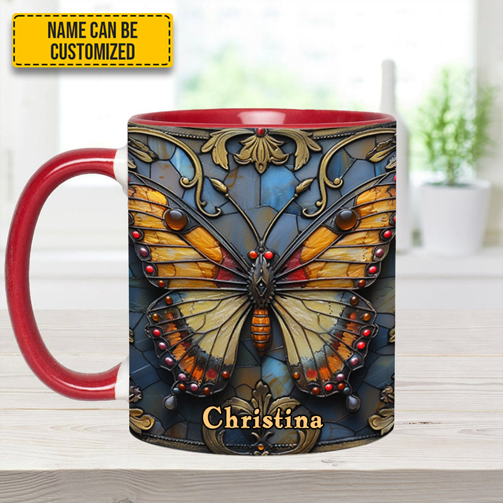 Butterfly Accent Mug - Personalized Accent Mug - Image 5