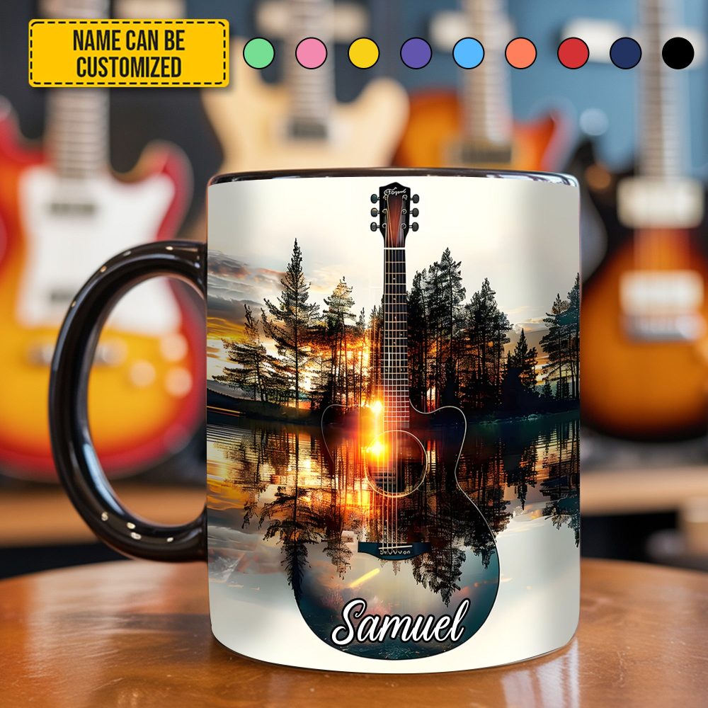 Fantasy Guitar – Personalized Guitar Accent Mug - Image 2