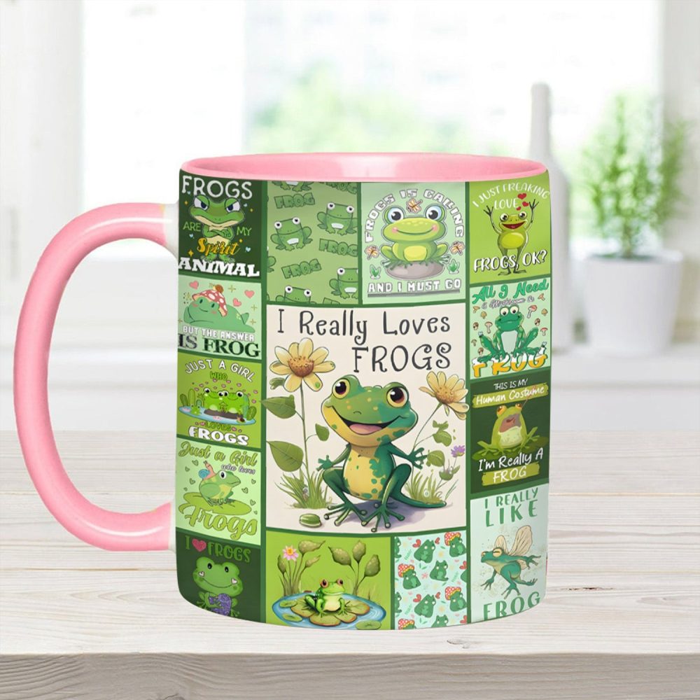 I Really Love Frogs - Cute Frog Accent Mug - Image 10