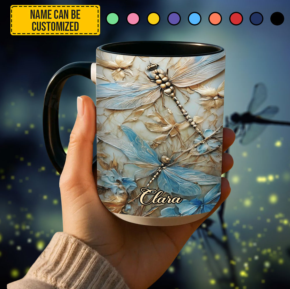 Dragonflies Accent Mug - Personalized Accent Mug - Image 8