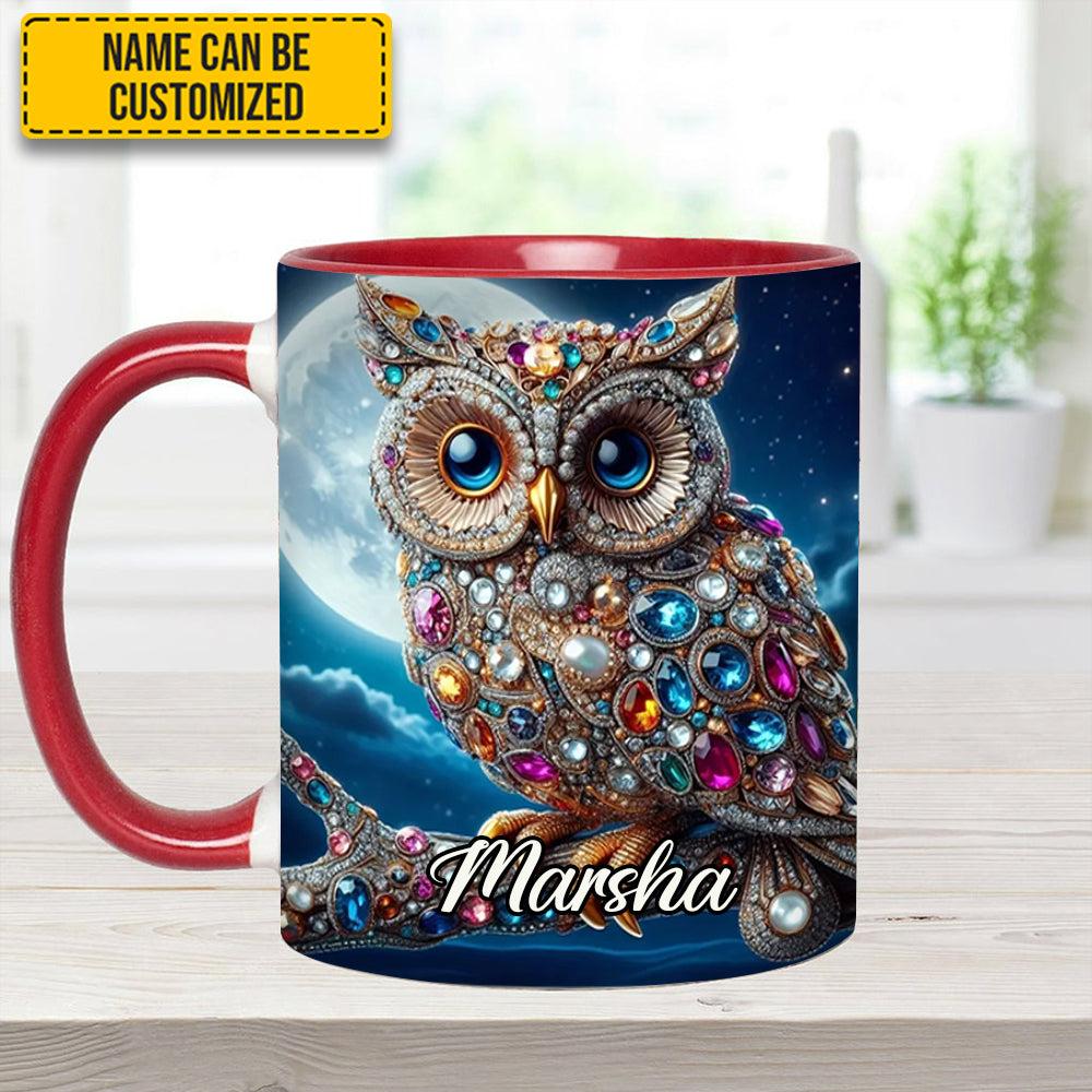 Dark Owl - Personalized Owl Accent Mug - Image 5