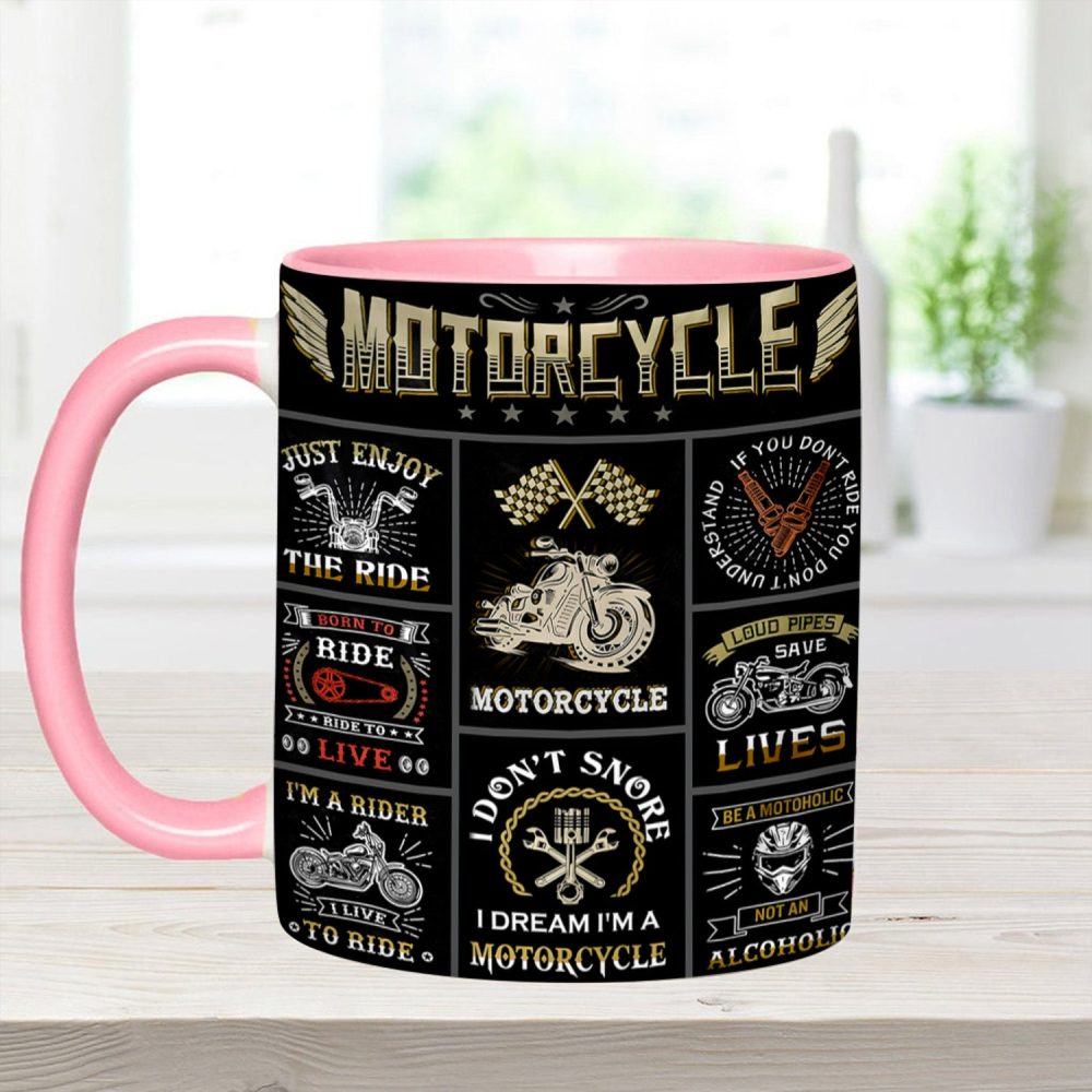 Vintage Motorcycle Collection Accent Mug - Image 8