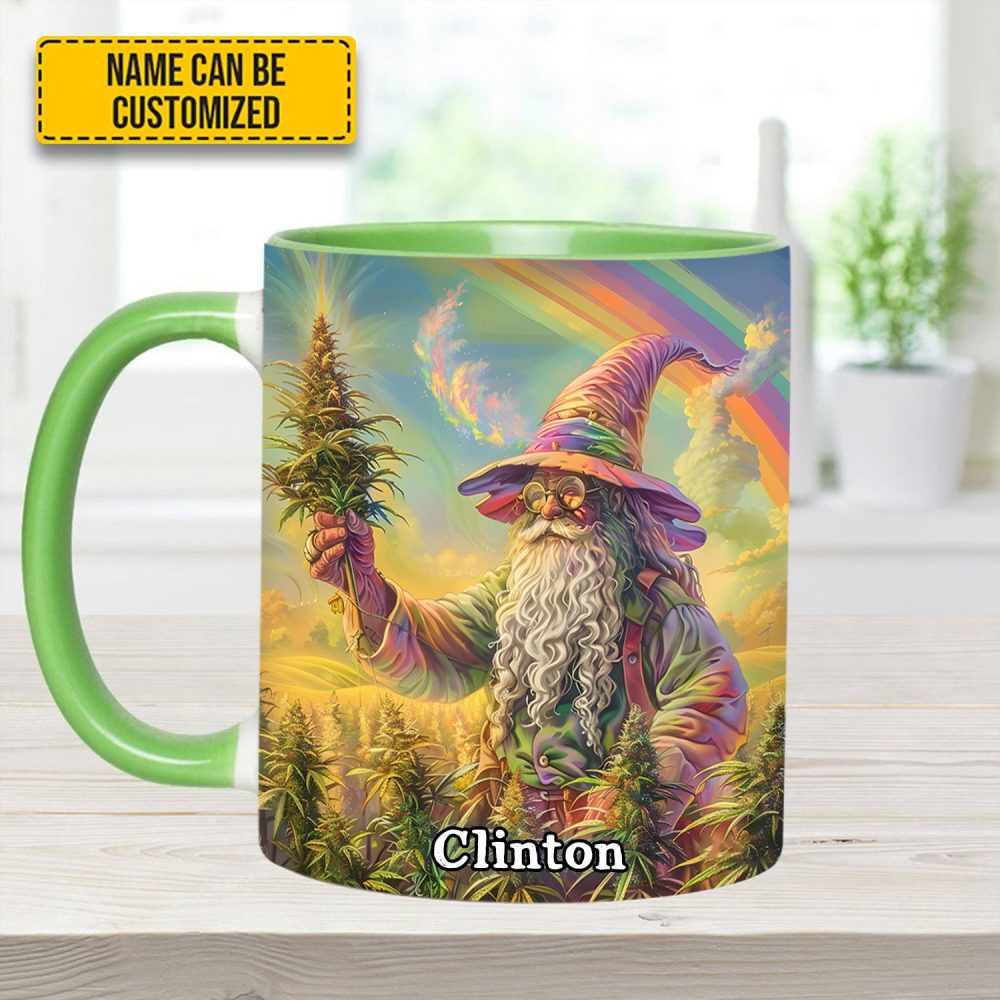 Personalized Whimsical Wizard Weed Accent Mug - Image 9