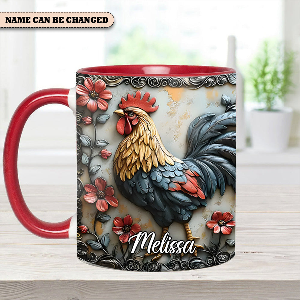 Chicken Accent Mug - Personalized Accent Mug - Image 7