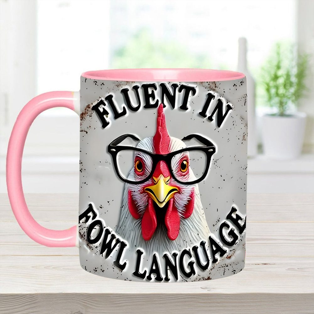 Fluent In Fowl Language - Chicken Accent Mug - Image 8