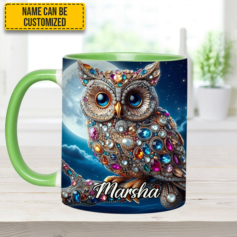 Dark Owl - Personalized Owl Accent Mug - Image 6