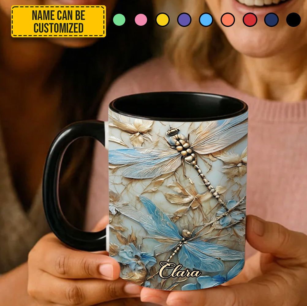 Dragonflies Accent Mug - Personalized Accent Mug - Image 9