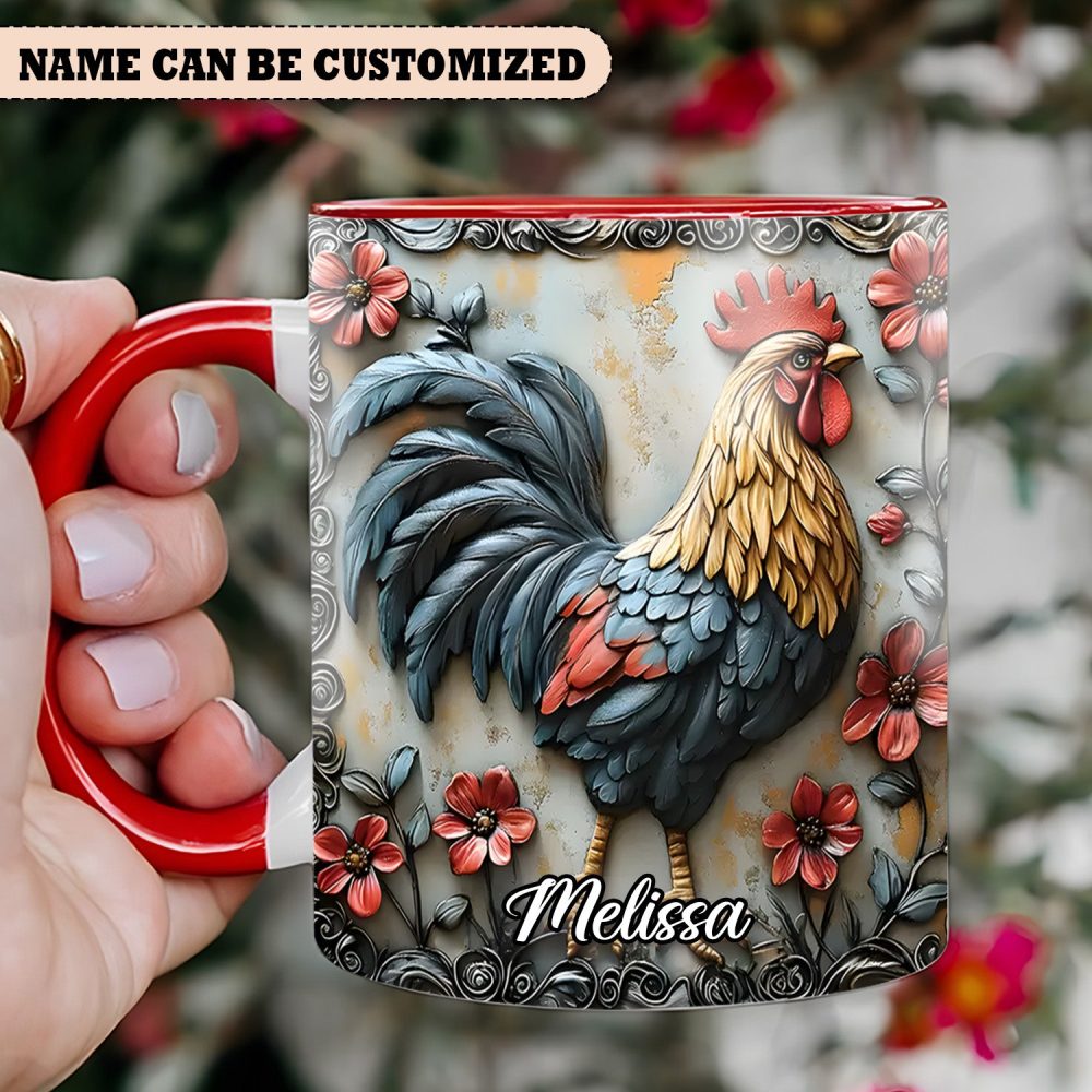 Chicken Accent Mug - Personalized Accent Mug