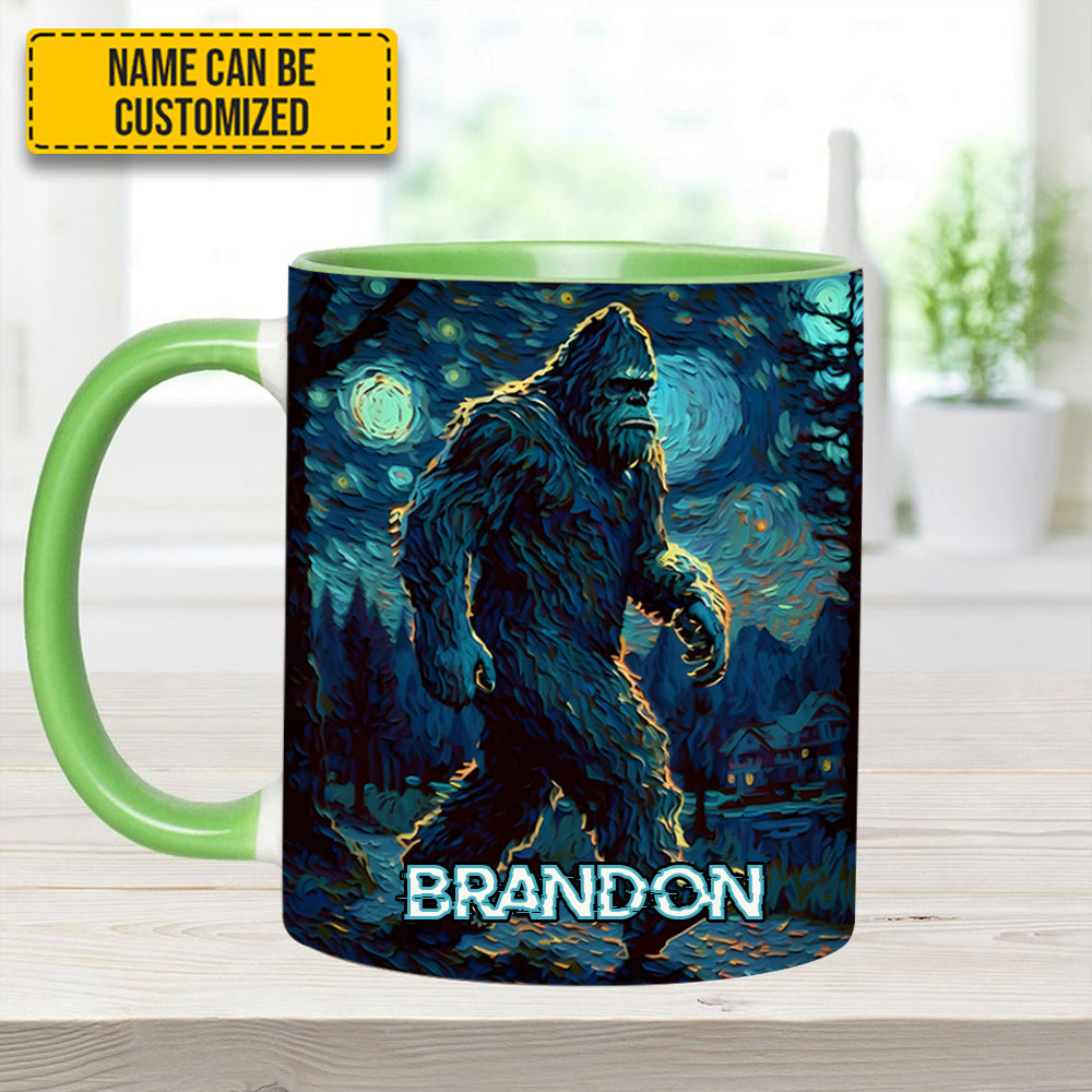 Night Walker - Personalized Bigfoot Accent Mug - Image 2