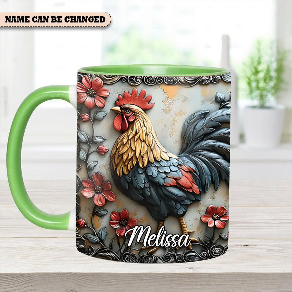 Chicken Accent Mug - Personalized Accent Mug - Image 8